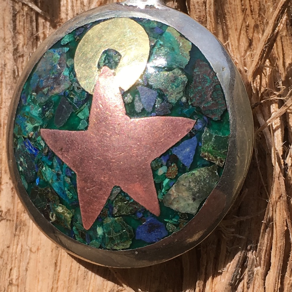 Double-sided mixed metals Mexican Artist crafted